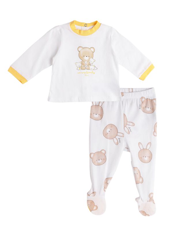 Girls Light Pink Knitted Smock with Leggings image number 0